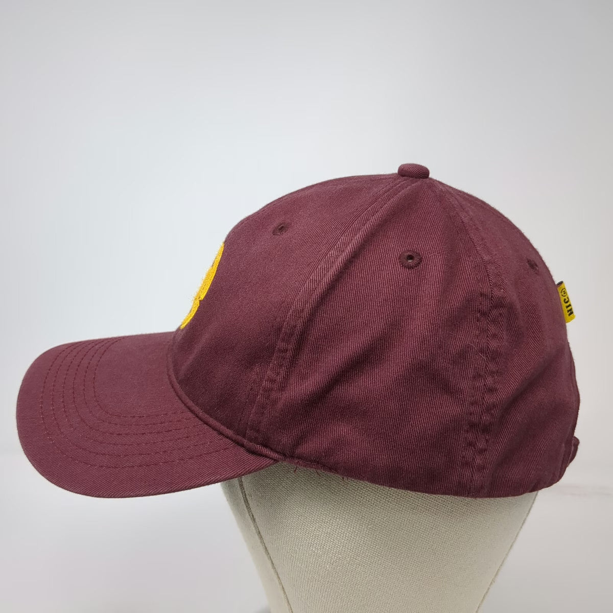 Nautica Baseball Cap Red One Size NJC Logo Slideback Cotton Contrast Stitch Hat