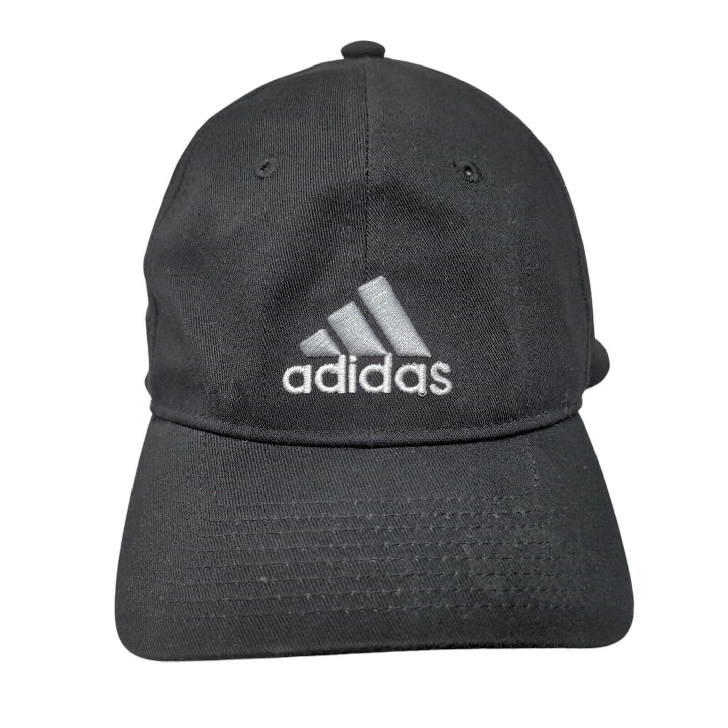 Adidas Fitted Hat Black Size L/XL Lightweight Embroidered Climalite 6 Panel