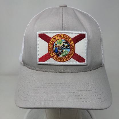 Great Seal Of The State Of Florida Snapback Mesh Back Trucker Hat Gray One Size