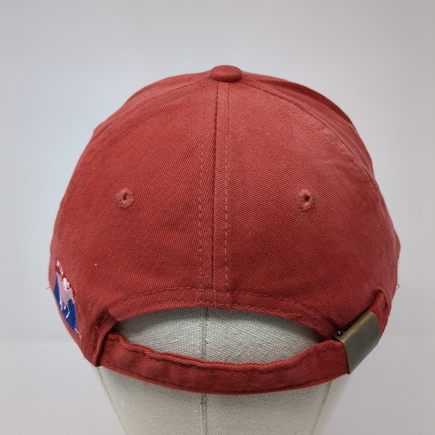 Emerald Downs Slideback Hat Red One Size Adjustable Embroidered 6 Panel Cotton