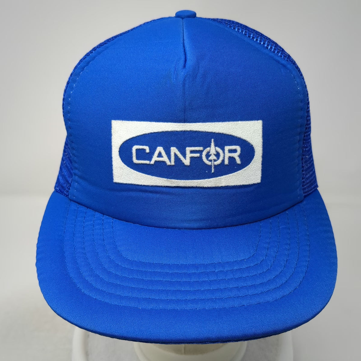 Sportcap Canfor Blue OSFM Trucker Hat Snapback Mesh Back Foam Logo Tree Patch