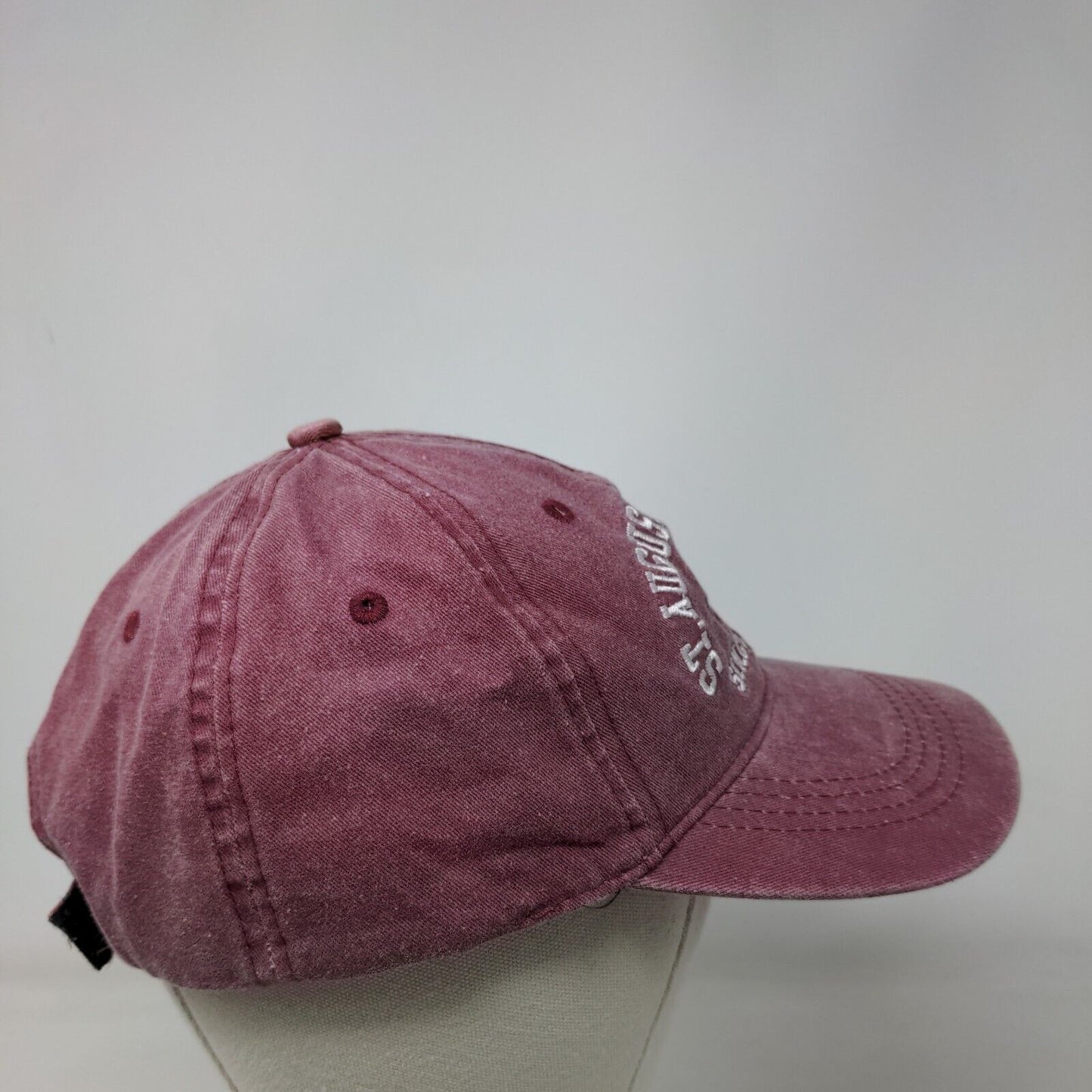 St. Augustine Beach Since 1565 Strapback Hat Red OS Adjustable Alvin's Island