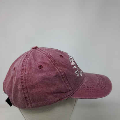 St. Augustine Beach Since 1565 Strapback Hat Red OS Adjustable Alvin's Island