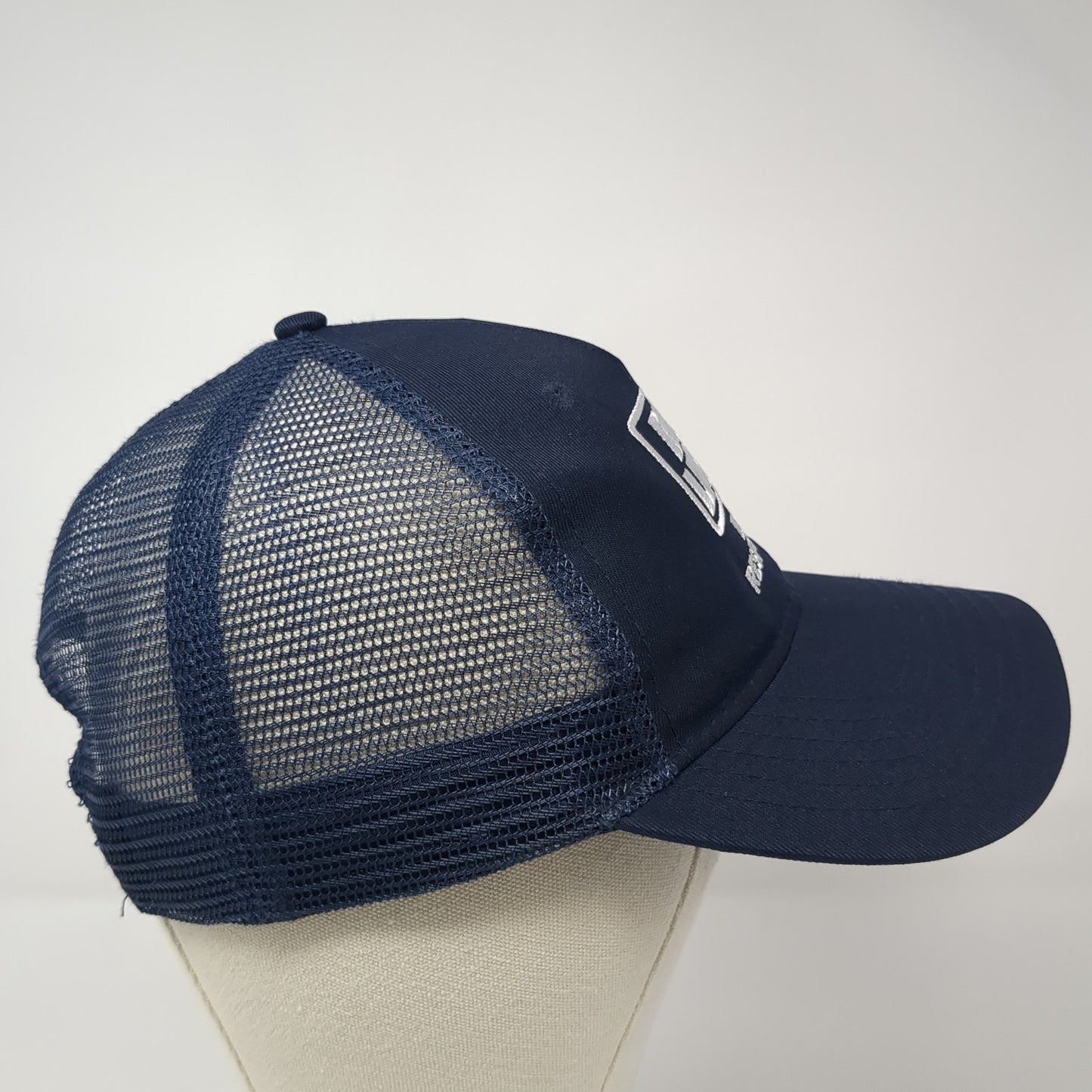 Bud Light Enjoy Responsibly Snapback Trucker Hat Blue One Size Mesh Back