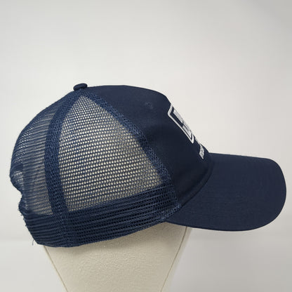 Bud Light Enjoy Responsibly Snapback Trucker Hat Blue One Size Mesh Back