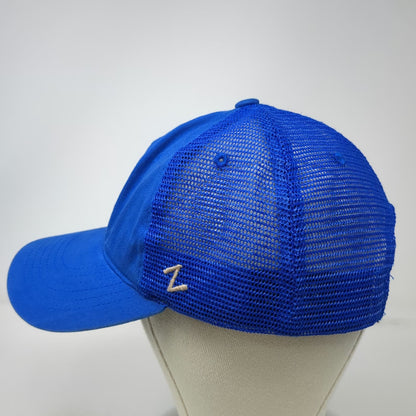 Zephyr Blue Trucker Hat One Size Idaho Fish Patch Mesh Back Snapback Adjustable