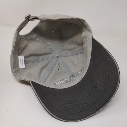 ADPA Men's Slideback Hat Gray Adjustable Embroidered Logo 100% Cotton