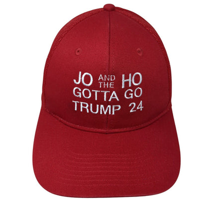 Jo and The Ho Gotta Go Trump 24 Snapback Trucker Hat Red OS Mesh Port Authority