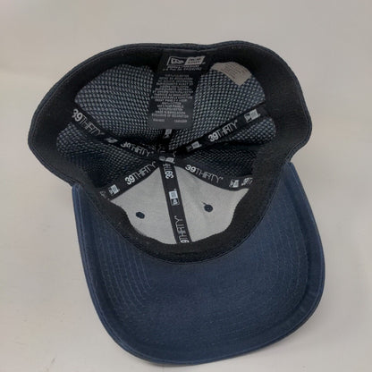New Era Fitted Hat Blue S/M Breathable Mesh Embroidered 39Thirty Polyester