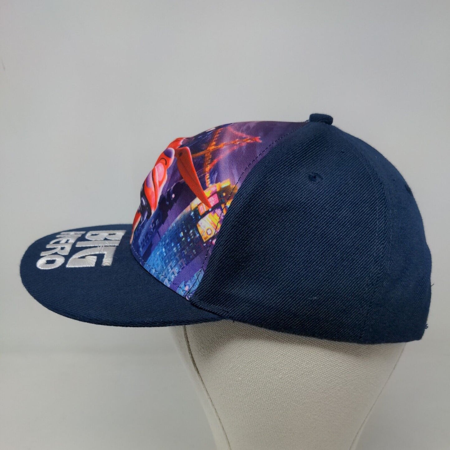 Big Hero 6 Boy's Snapback Hat Blue Adjustable Graphic All Over Print