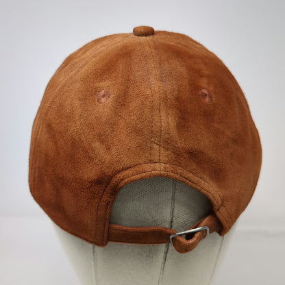 Banana Republic Baseball Cap Brown One Size Suede Goat Leather Adjustable Hat