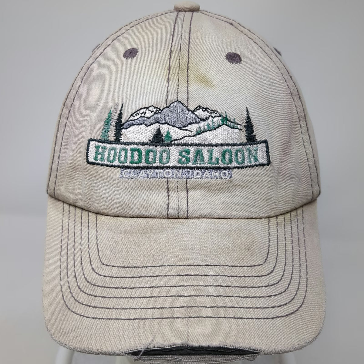 OTTO Baseball Cap Gray One Size Hat Hoodoo Saloon Clayton Idaho Cotton Strapback