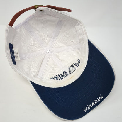 HOME Missouri Slideback Hat White One Size Adjustable Embroidered State of Mine