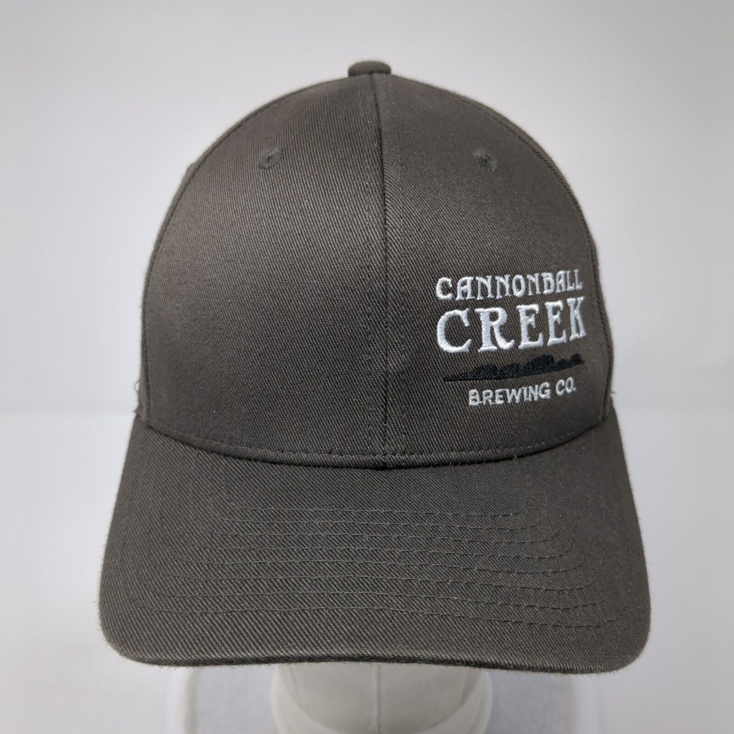 Cannonball Creek Brewing Co. Fitted Hat Brown S-M Flexfit Yupoong