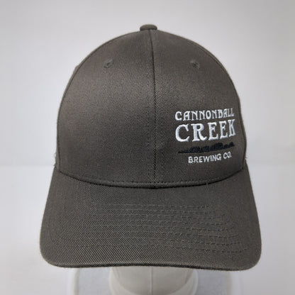 Cannonball Creek Brewing Co. Fitted Hat Brown S-M Flexfit Yupoong