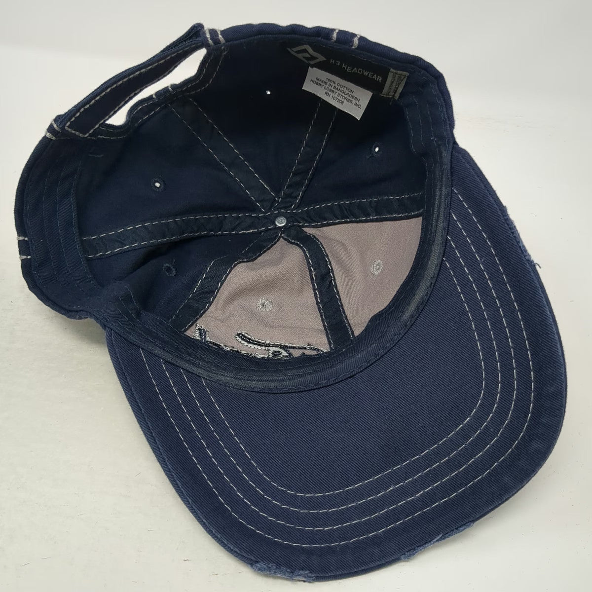 H3 Headwear Ford Baseball Cap Blue One Size Flag Graphic Contrast Stitching Hat