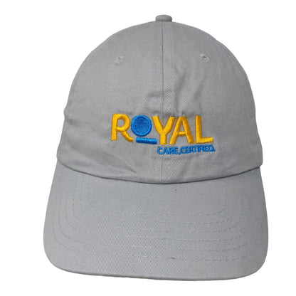 Royal Men's Strapback Hat Gray Adjustable 100% Cotton Embroidered Care Certified