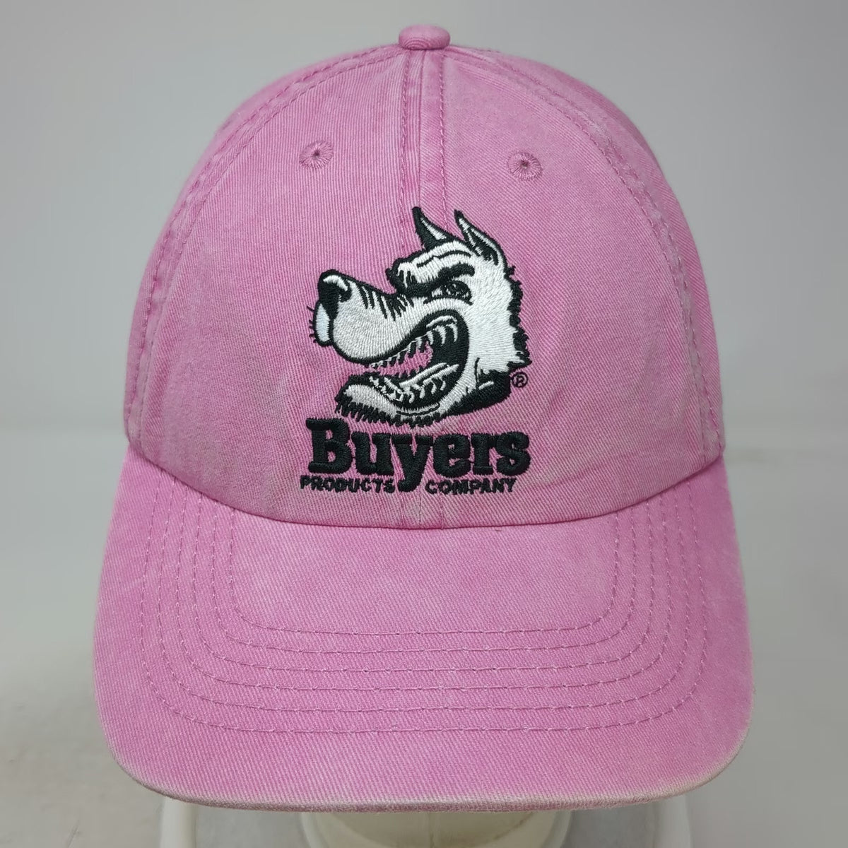 Buyers Products Company Pink One Size Baseball Cap Hat Cotton Slideback Dog Logo