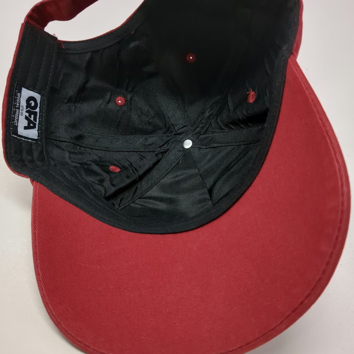 QFA 5 Panel Red Hat One Size Official Qatar Football Association Soccer Cap