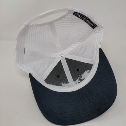 Water Mission Snapback Trucker Hat Blue M/L Embroidered Mesh Back Richardson