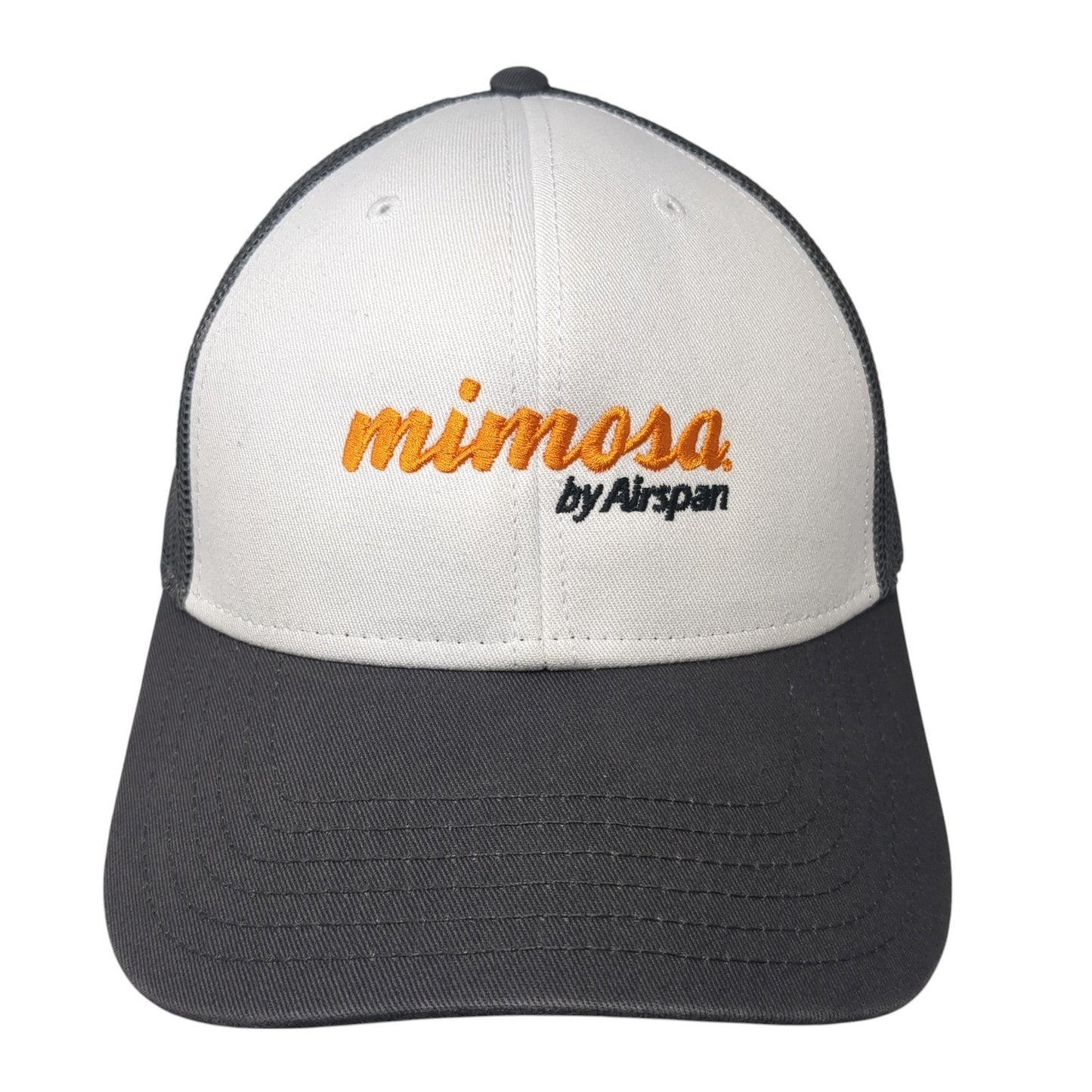 Mimosa by Airspan Snapback Trucker Hat Gray One Size Mesh Back Cap America