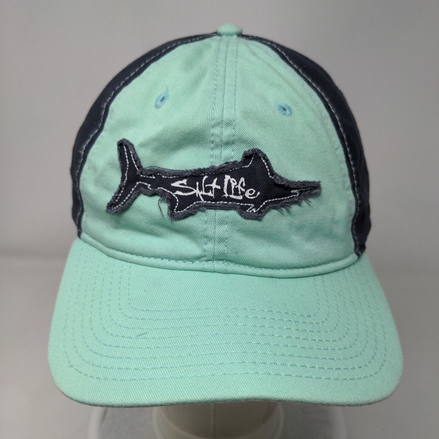 Salt Life Snapback Hat Multicolor OSFM Adjustable Patch Vented Holes 6 Panel