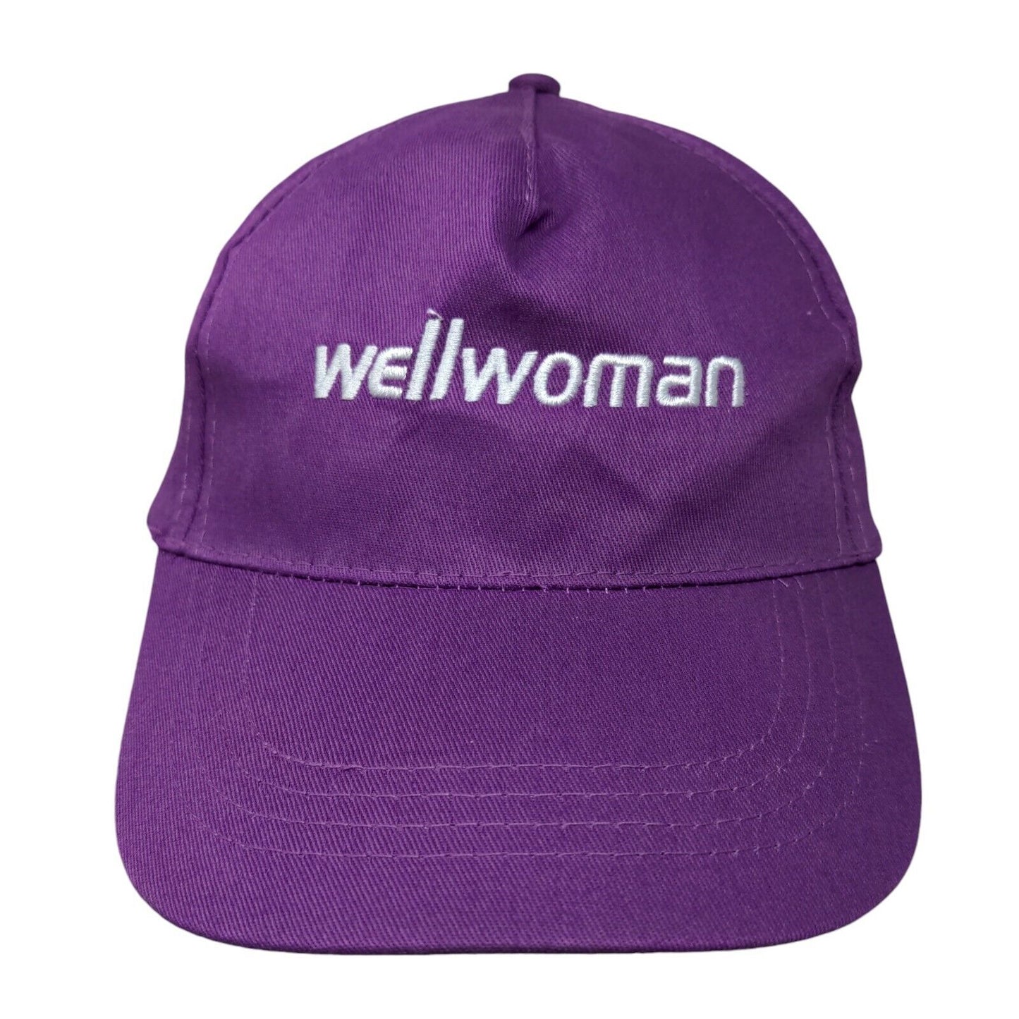 Well Woman Strapback Hat Purple OSFA Embroidered Adjustable Vent Holes