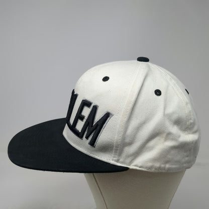 L.O.G.A. Harlem Snapback White One Size Hat Raised Embroidery Green Undervisor