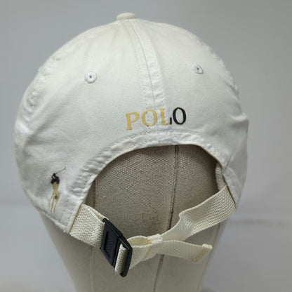 Polo Ralph Lauren Baseball Cap White One Size P-Wing Winged Foot Slideback Hat