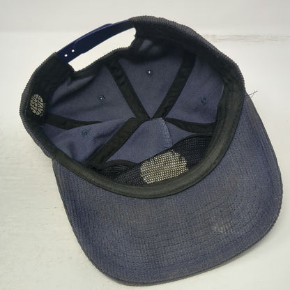 Jesus Saves Threads 5 Panel Blue One Size Corduroy Snapback Hat Embroidered