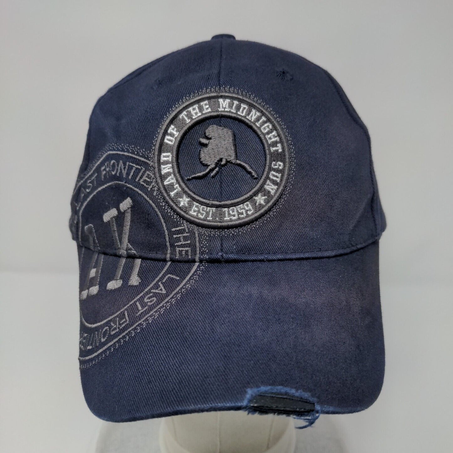 Land of The Midnight Sun Est. 1959 Strapback Hat Blue One Size Robin Ruth