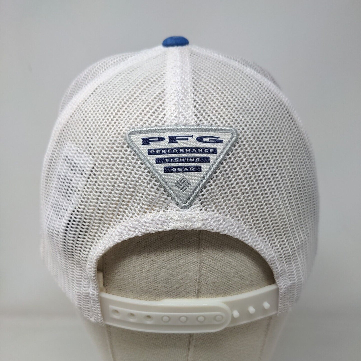 Columbia PFG Snapback Trucker Hat Blue One Size Adjustable Mesh Back 6 Panel