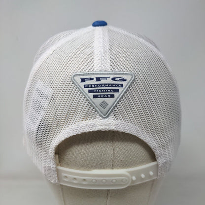 Columbia PFG Snapback Trucker Hat Blue One Size Adjustable Mesh Back 6 Panel