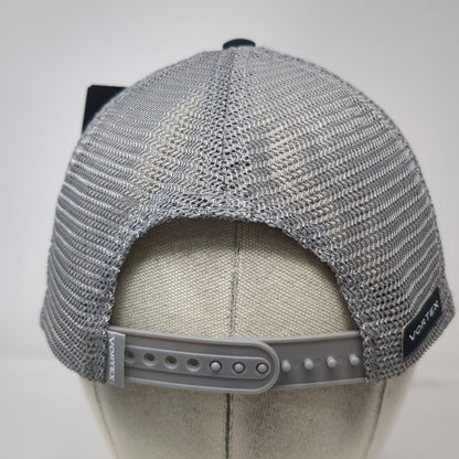 Vortex Trucker Hat Black Gray One Size Mesh Snapback Mountain Logo Patch Brim