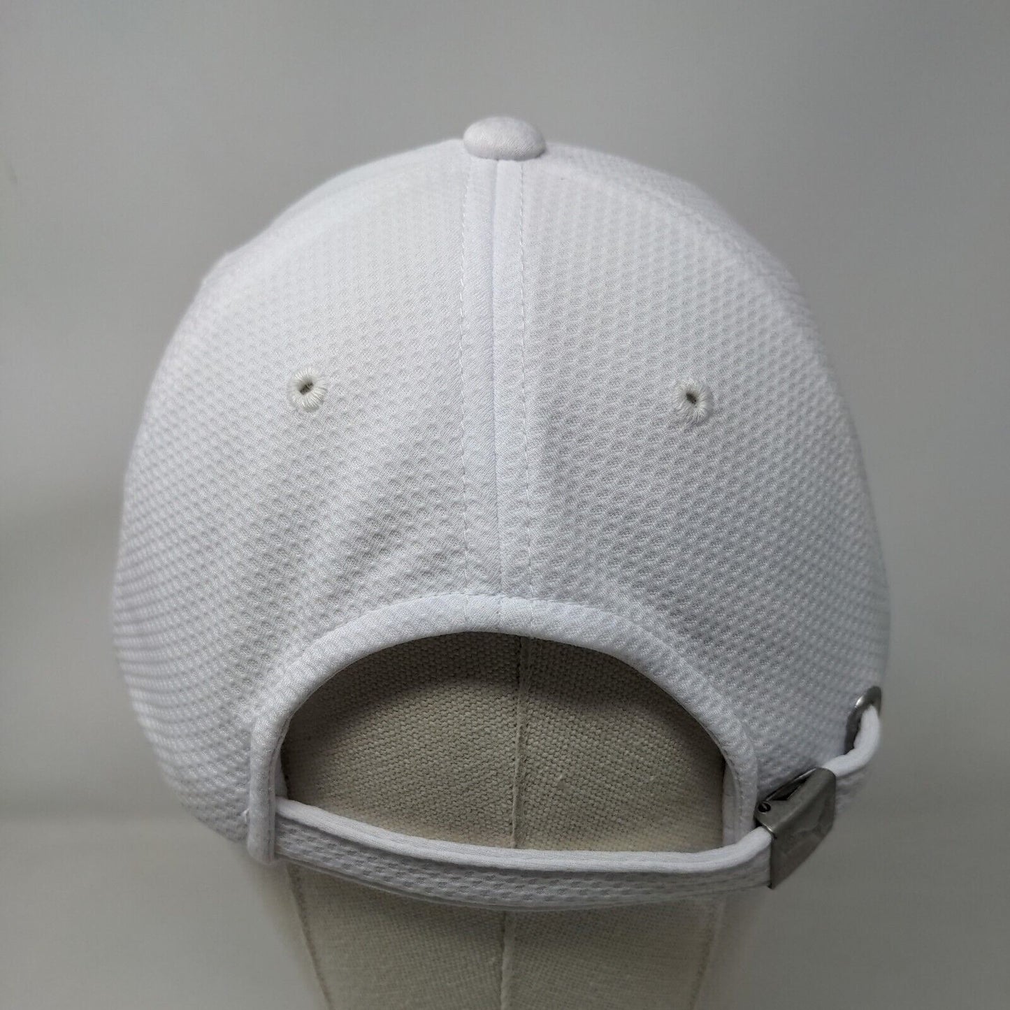 PUMA Slideback Hat White One Size Adjustable Embroidered 6 Panel Polyester