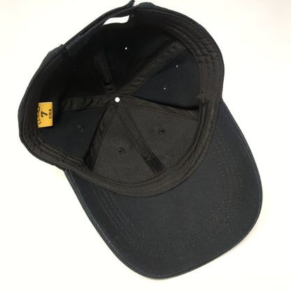 86 Lagoon Strapback Hat Black One Size Adjustable Solid Lucky 7 USA