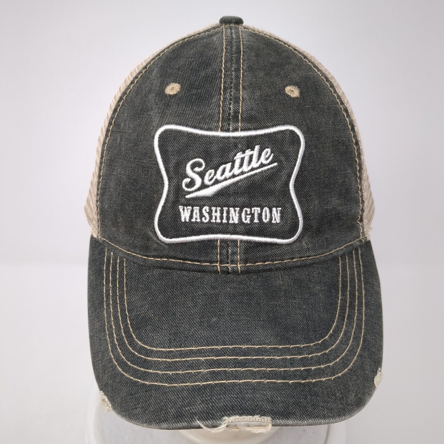 Seattle Washington Snapback Trucker Hat Multicolor One Size Mesh Back