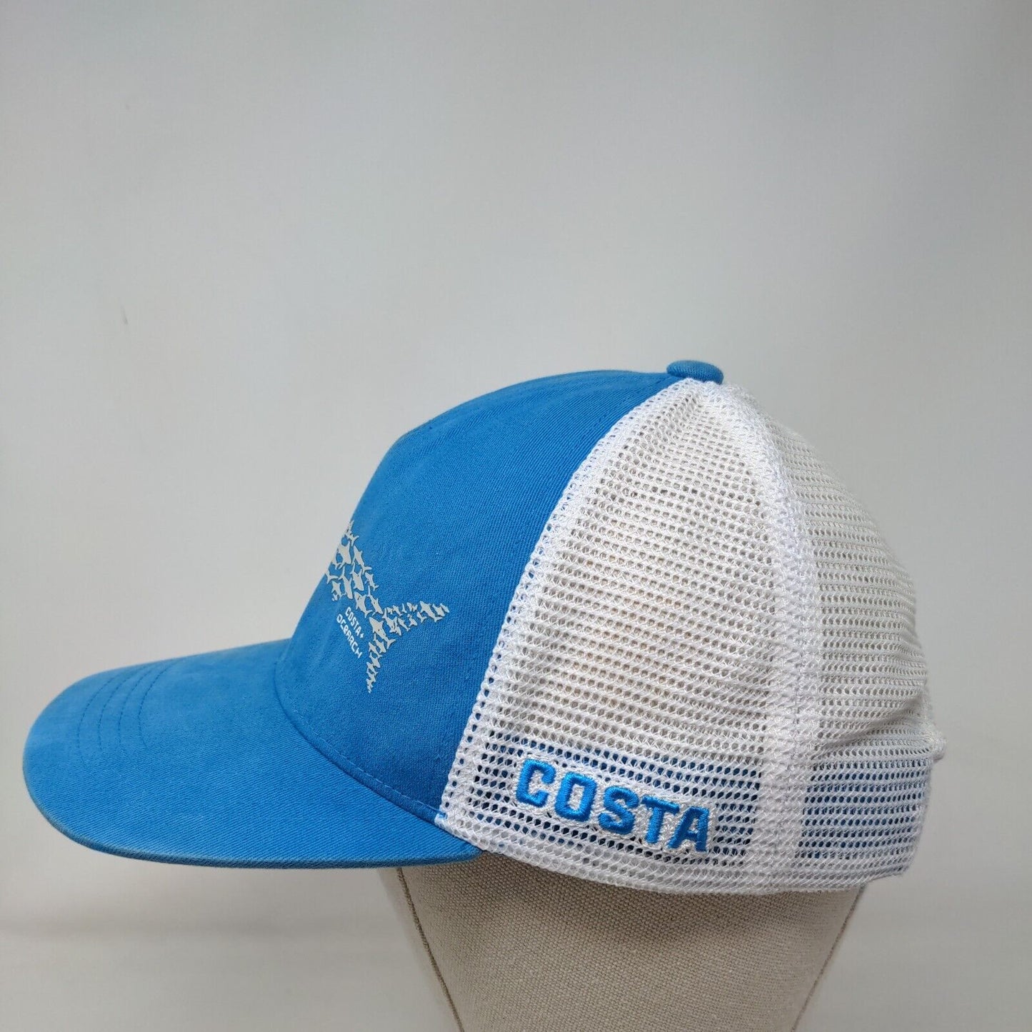 Costa Ocearch Snapback Trucker Hat Blue One Size Adjustable Mesh Back 6 Panel