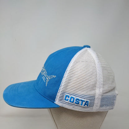 Costa Ocearch Snapback Trucker Hat Blue One Size Adjustable Mesh Back 6 Panel