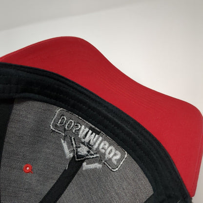 Dos Amigos Framing Snapback Trucker Hat Red One Size Adjustable Mesh Back