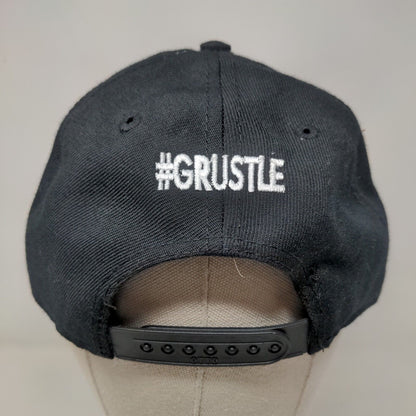 #Grustle Snapback Hat Black OSFM Embroidered Logo Adjustable Otto