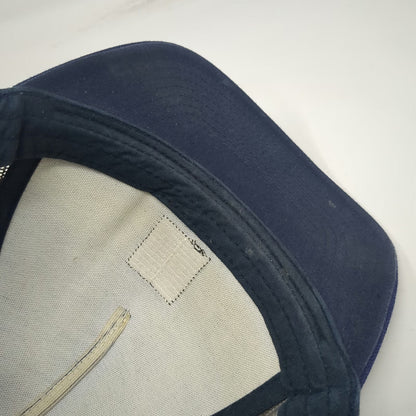 RVCA Trucker Hat Blue One Size Mesh Back Logo Patch Snapback Mid Fit Structured