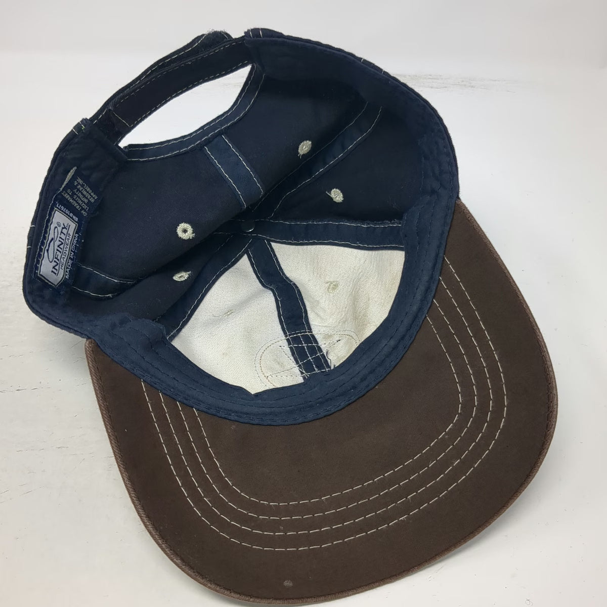 Infinity Headwear Baseball Cap Blue Beige Brown OSFM Chevrolet Parts Logo Hat