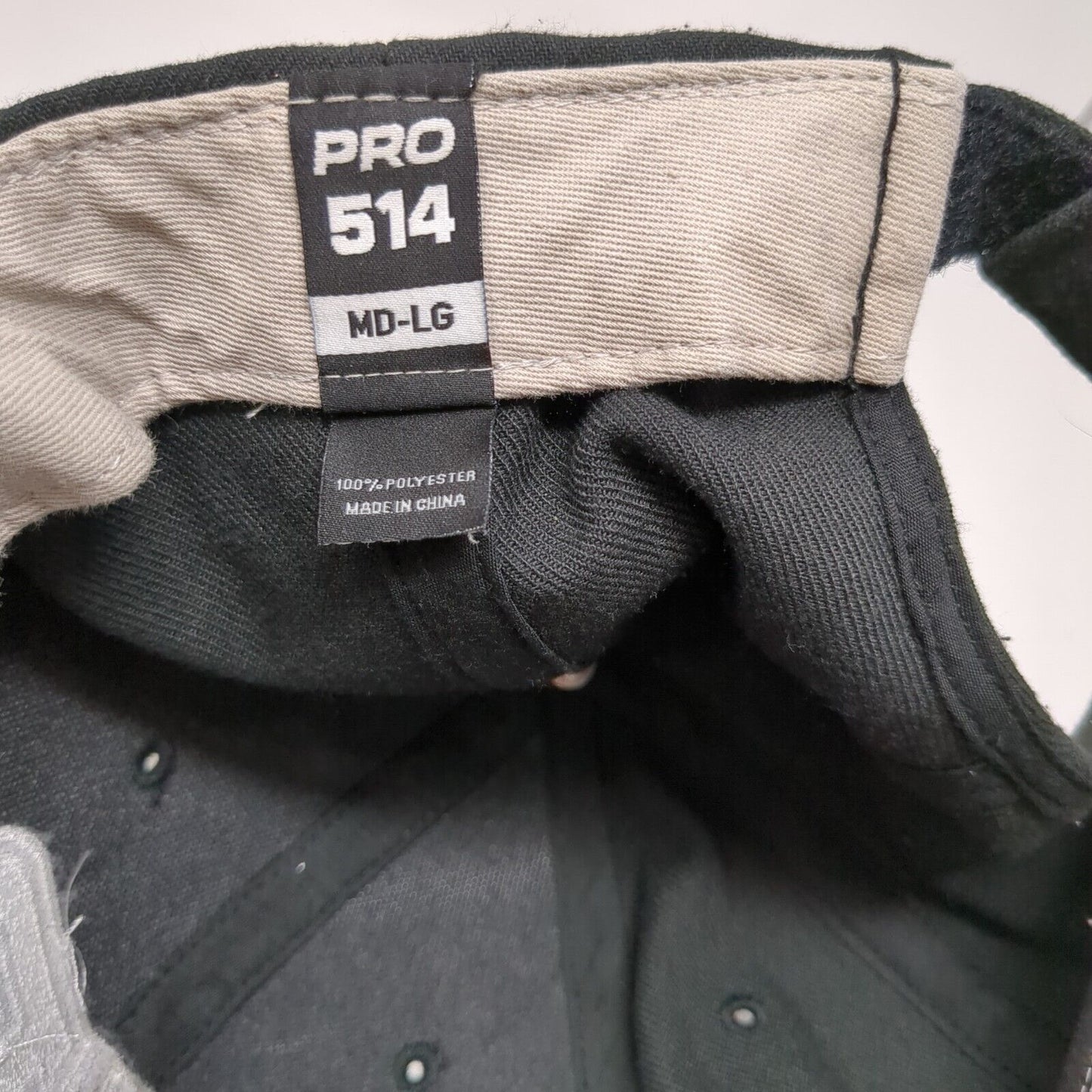 SB Strapback Hat Black Medium-Large Adjustable Embroidered Richardson