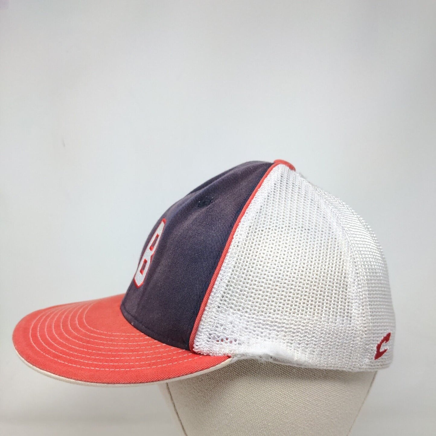 LB Fitted Trucker Hat Small-Medium Multi Embroidered Letters Mesh Back