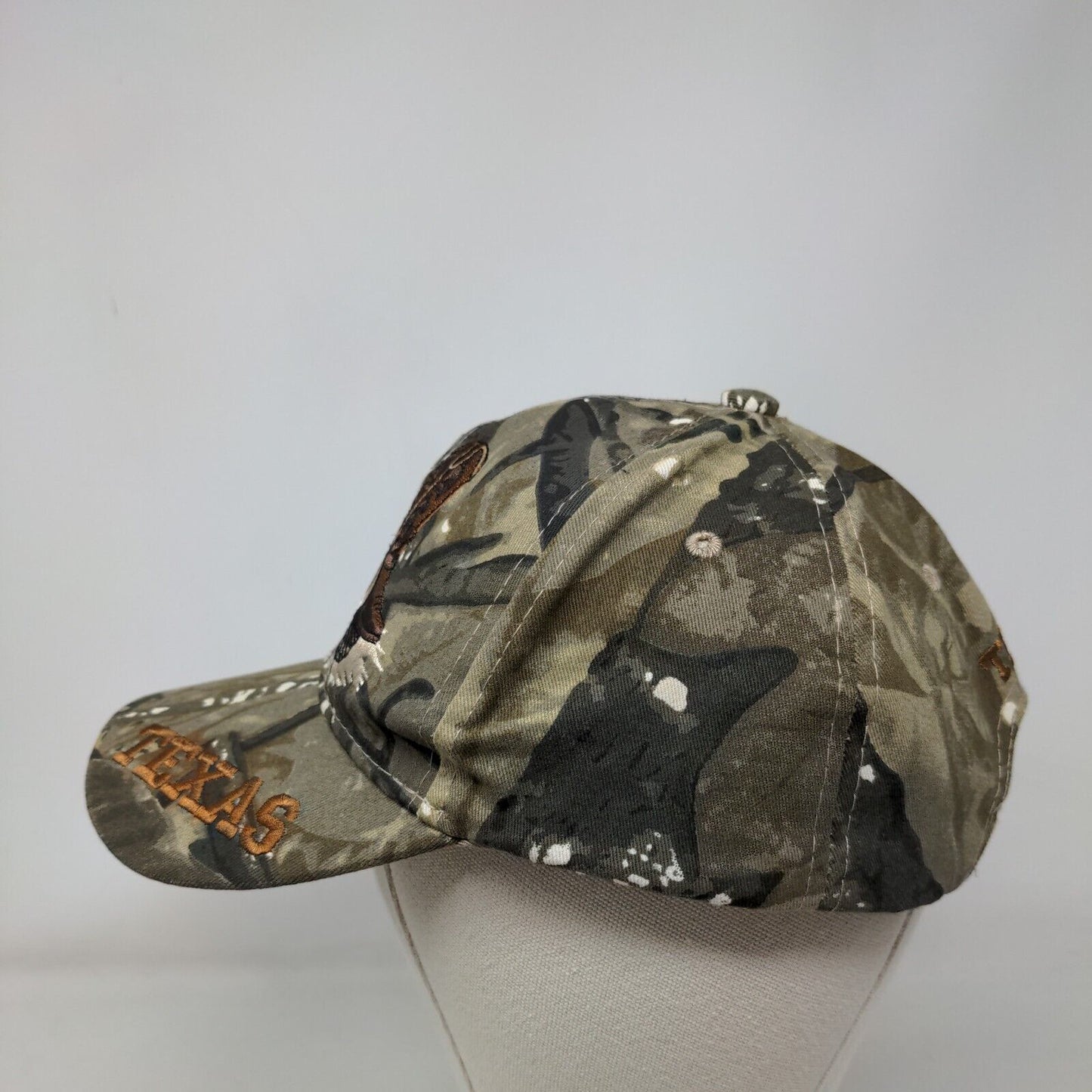 Texas Strapback Hat Camouflage One Size Adjustable Embroidered 6 Panel Joy Cap