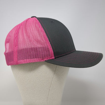 Richardson Trucker Hat Gray Pink One Size Sockeye Brewing Salmon Mesh Snapback