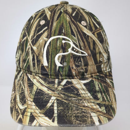 Ducks Unlimited Green Baseball Cap One Size Camo Duck Logo Slideback Hat
