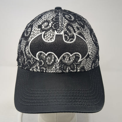 Batman Logo Patch Slideback Hat Black One Size Adjustable DC Comics