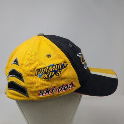 Ski-Doo Bombardier Racing Hat Black Yellow Baseball Cap XL Team Rotax Flex Fit